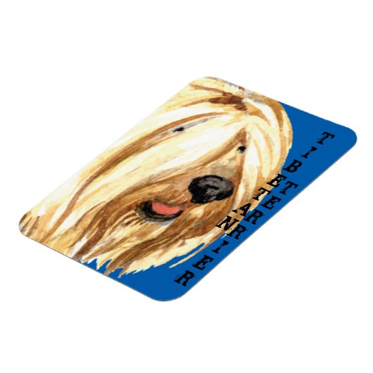 Tibetischer Terrier-Farbblock Magnet (Linke Seite)