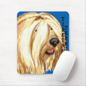 Tibetischer Terrier-Farbblock Mousepad (Mit Mouse)