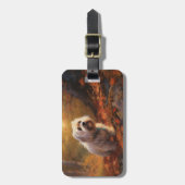 Tibetischer Terrier im Herbstfall Inspiriert Gepäckanhänger (Vorderseite vertikal)