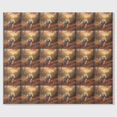 Tibetischer Terrier im Herbstfall Inspiriert Geschenkpapier (Flach)