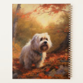 Tibetischer Terrier im Herbstfall Inspiriert Planer (Rückseite)