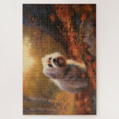 Tibetischer Terrier im Herbstfall Inspiriert Puzzle (Vertikal)