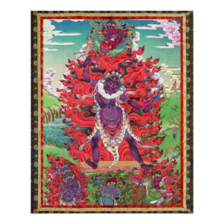 Tibetischer Thangka Ekajati Kunstposter Druck