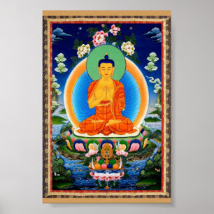 Tibetischer Thangka Prabhutaratna Buddha Poster