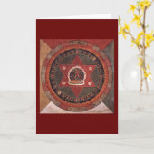 Tibetisches Mandala Karte (Gelbe Blume)