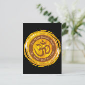 Tibetisches Mantra mit Om-Symbol Postkarte (Stehend Vorderseite)