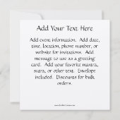 Tibetisches Om-Symbol auf dem Jewel Ring Einladung (Rückseite)