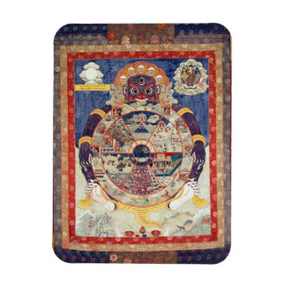 Tibetisches Rad des Lebenszyklus von Samsara Magnet