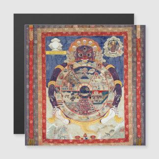 Tibetisches Rad des Lebenszyklus von Samsara Magnetkarte