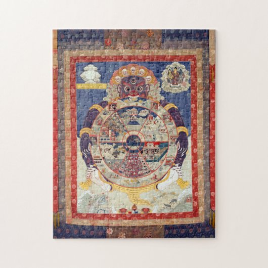 Tibetisches Rad des Lebenszyklus von Samsara Puzzle (Vertikal)