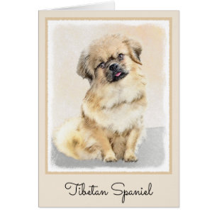 Tibetisches spanisches Gemälde - Niedliche Hundeku