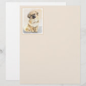 Tibetisches spanisches Gemälde - Niedliche Hundeku (Vorne/Hinten)