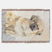 Tibetisches spanisches Gemälde - Niedliche Hundeku Decke (Vorderseite)