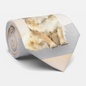 Tibetisches spanisches Gemälde - Niedliche Hundeku Krawatte (Gerollt)