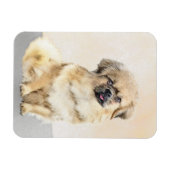 Tibetisches spanisches Gemälde - Niedliche Hundeku Magnet (Horizontal)