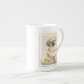 Tibetisches spanisches Gemälde - Niedliche Hundeku Porzellantasse (Vorderseite Rechts)