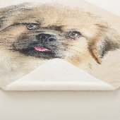 Tibetisches spanisches Gemälde - Niedliche Hundeku Sherpadecke (3/4)