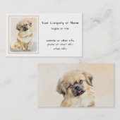 Tibetisches spanisches Gemälde - Niedliche Hundeku Visitenkarte (Vorne/Hinten)
