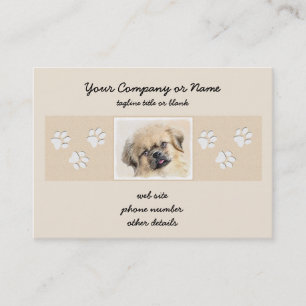 Tibetisches spanisches Gemälde - Niedliche Hundeku Visitenkarte