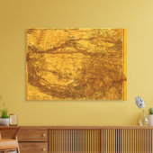 TibetPanoramakarte Tibet Leinwanddruck (Insitu (Wohnzimmer))