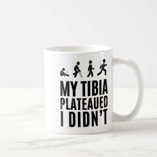 Tibia-Plateau-resiliente-Erholungs-Baseball-T-Shir Kaffeetasse (Rechts)