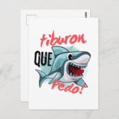 TIBURON SAGT QUE PEDO, SHARK, WAS GEHT POSTKARTE (Vorne/Hinten)