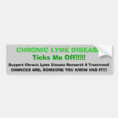 tic, CHRONISCHES LYME DISEASETicks ich weg!!! , Autoaufkleber (Vorne)