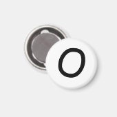 Tic Tac Toe 1-1/4" Kühlschrankmagnet "O" (Vorderseite/Rückseite)