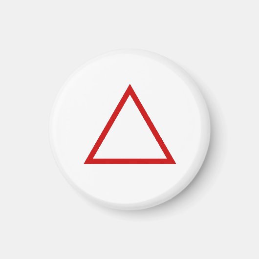 Tic Tac Toe 1-1/4" Kühlschrankmagnet "Triangle" (Vorne)