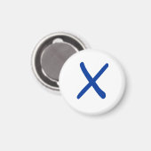 Tic Tac Toe 1-1/4" Kühlschrankmagnet "X" (Vorderseite/Rückseite)