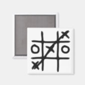 Tic Tac Toe - 3 in einer Reihe Magnet (Vorderseite/Rückseite)