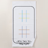 Tic Tac Toe Beach Handtuch (Vorderseite)