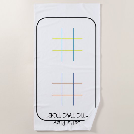 Tic Tac Toe Beach Handtuch (Vorderseite)