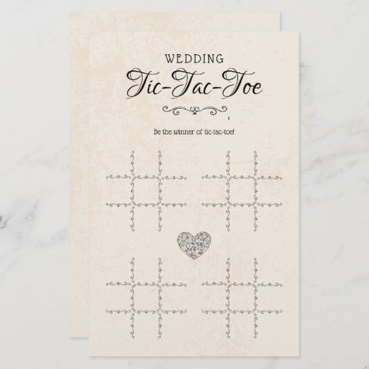 Tic-Tac-Toe Decorative Table Game Rustikal (Vorne/Hinten)