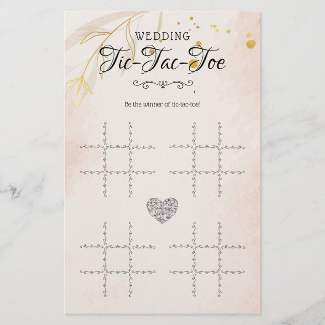Tic-Tac-Toe Decorative Tischspiel zum Hochzeitsspi (Vorderseite)