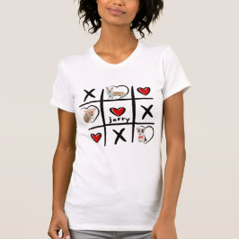 Tic-Tac-Toe-Fotos für die Beförderung von Haustier T-Shirt