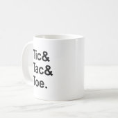 Tic Tac Toe | Fun Paper & Pencil Game Kaffeetasse (Vorderseite Links)