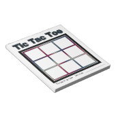 Tic Tac Toe Game Notepad Notizblock (angewinkelt)