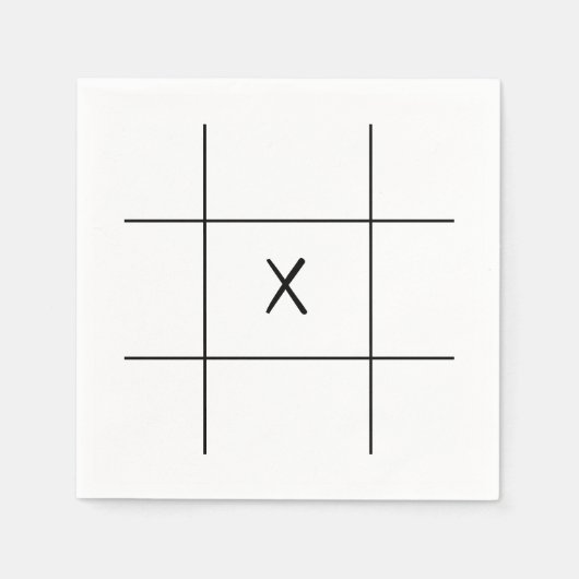 Tic Tac Toe Game Serviette (Vorderseite)