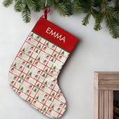 Tic Tac Toe Gnomes & Trees – Linen Christmas Kleiner Weihnachtsstrumpf