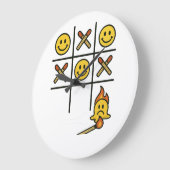 Tic Tac Toe Große Wanduhr (Winkel)