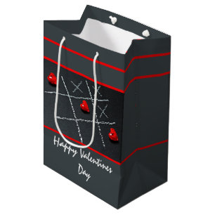 Tic Tac Toe Hearts Mittlere Geschenktüte