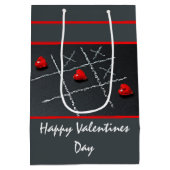 Tic Tac Toe Hearts Mittlere Geschenktüte (Rückseite)