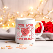 Tic-Tac-Toe Herz Valentine Kaffeetasse