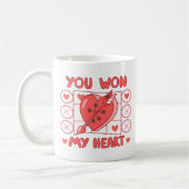 Tic-Tac-Toe Herz Valentine Kaffeetasse (Links)