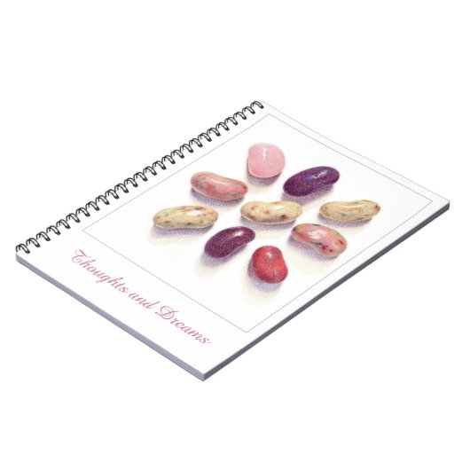 TIC TAC TOE JELLY BEANS 6.5x8.75 Spiral Notebook Notizblock (Linke Seite)