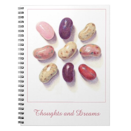 TIC TAC TOE JELLY BEANS 6.5x8.75 Spiral Notebook Notizblock (Vorderseite)