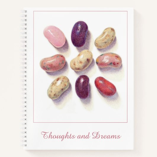 TIC TAC TOE JELLY BEANS 8.5x11 Spiral Notebook Notizblock (Vorderseite)