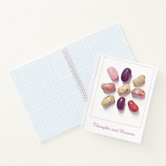 TIC TAC TOE JELLY BEANS 8.5x11 Spiral Notebook Notizblock (Innenseite)