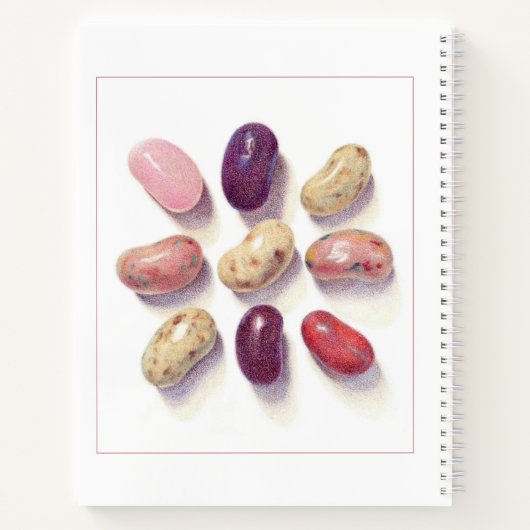 TIC TAC TOE JELLY BEANS 8.5x11 Spiral Notebook Notizblock (Rückseite)